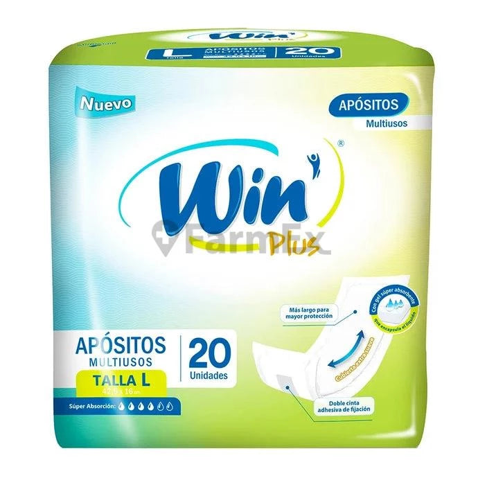 Apósitos Adulto Multiuso "Win Plus" Talla L X 20 Oroquieta